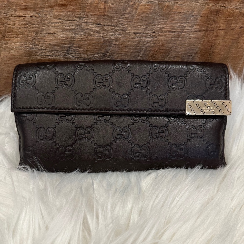 Gucci brown leather wallet